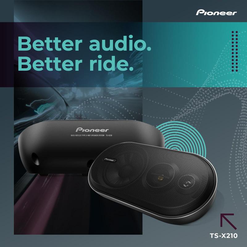 Alto-falantes para carro Pioneer TS-X210 de montagem em superfície